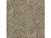 Hnědá vliesová tapeta na zeď s vinylovým povrchem, Listy 31807, Textilia, Limonta