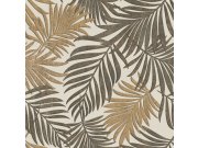 Luxusní zlato-béžová vliesová tapeta s listy, 07508, Makalle II, Limonta