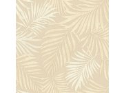 Luxusní béžová vliesová tapeta s listy, 07503, Makalle II, Limonta