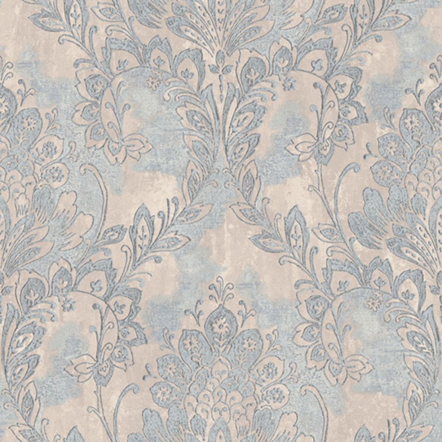 Modro-stříbrná zámecká vliesová tapeta na zeď, 78414, Makalle II, Limonta Modro-stříbrná zámecká vliesová tapeta na zeď, 78414, Makalle II, Limonta