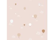 Tapety Yara Tapety dle materiálu Vliesové tapety - Růžová dětská vliesová tapeta na zeď - mráčky, balony, 7001-3, Noa, ICH Wallcoverings Růžová dětská vliesová tapeta na zeď - mráčky, balony, 7001-3, Noa, ICH Wallcoverings