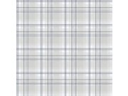 Vliesová tapeta na zeď, modro-šedá, kostka, káro, 9819-3, Essential Stripes, ICH Wallcoverings