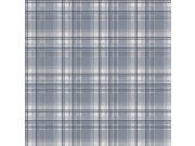 Vliesová tapeta na zeď, modrá, kostka, káro, 9819-1, Essential Stripes, ICH Wallcoverings