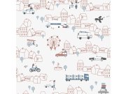 Dětská vliesová tapeta pro kluky, město, auta, 7002-3, Noa, ICH Wallcoverings