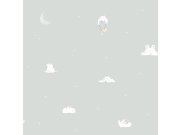 Šedá dětská vliesová tapeta na zeď - medvídci, zvířátka 7003-1, Noa, ICH Wallcoverings