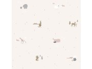 Tapety Yara Tapety dle materiálu Vliesové tapety - Růžová dětská vliesová tapeta se zvířátky, 7004-3, Noa, ICH Wallcoverings Růžová dětská vliesová tapeta se zvířátky, 7004-3, Noa, ICH Wallcoverings