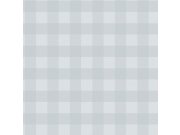 Vliesová tapeta na zeď, modrá, kostka, káro, 9813-4, Essential Stripes, ICH Wallcoverings, 0,53 x 10,05 m