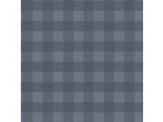 Vliesová tapeta na zeď, modrá, kostka, káro, 9813-1, Essential Stripes, ICH Wallcoverings