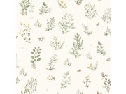 Vliesová tapeta s rostlinami a ptáčky, 973-1, Mika, ICH Wallcoverings