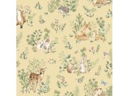 Tapety Yara Tapety dle materiálu Vliesové tapety - Okrová dětská vliesová tapeta se zvířátky, 972-2, Mika, ICH Wallcoverings Okrová dětská vliesová tapeta se zvířátky, 972-2, Mika, ICH Wallcoverings