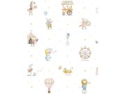 Dětská vliesová tapeta se zvířátky, 971-1, Mika, ICH Wallcoverings