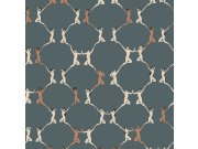 Moderní, tmavá tyrkysová vliesová tapeta na zeď 6500-3, Batabasta, ICH Wallcoverings