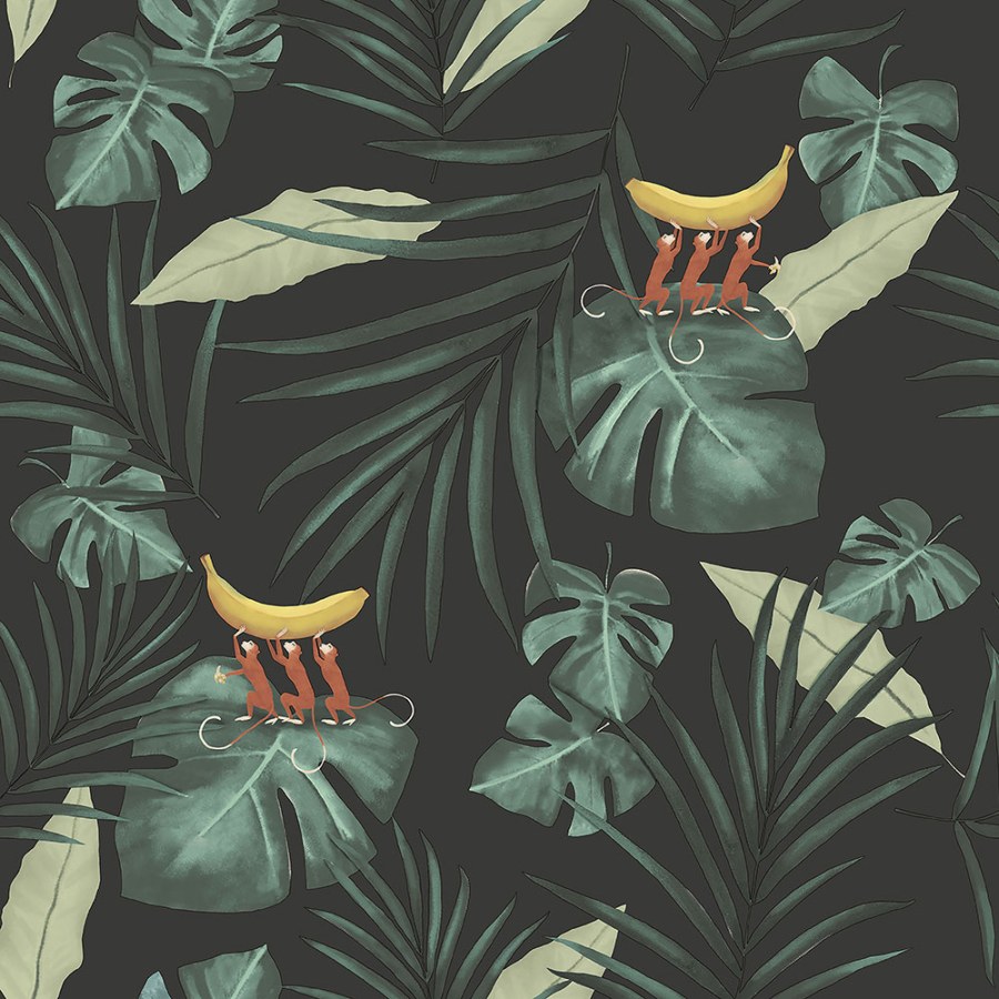 Vliesová tapeta na zeď, listy, opice 6502-3, Batabasta, ICH Wallcoverings - Vliesové tapety