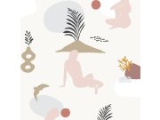 Krémová vliesová tapeta na zeď, ženy na pláži 6503-2, Batabasta, ICH Wallcoverings
