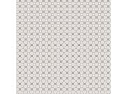 Šedá vliesová tapeta na zeď, mozaika 6504-2, Batabasta, ICH Wallcoverings