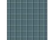 Tapety Yara ICH Wallcoverings - Tyrkysová geometrická vliesová tapeta, tartan 6505-1, Batabasta, ICH Wallcoverings Tyrkysová geometrická vliesová tapeta, tartan 6505-1, Batabasta, ICH Wallcoverings