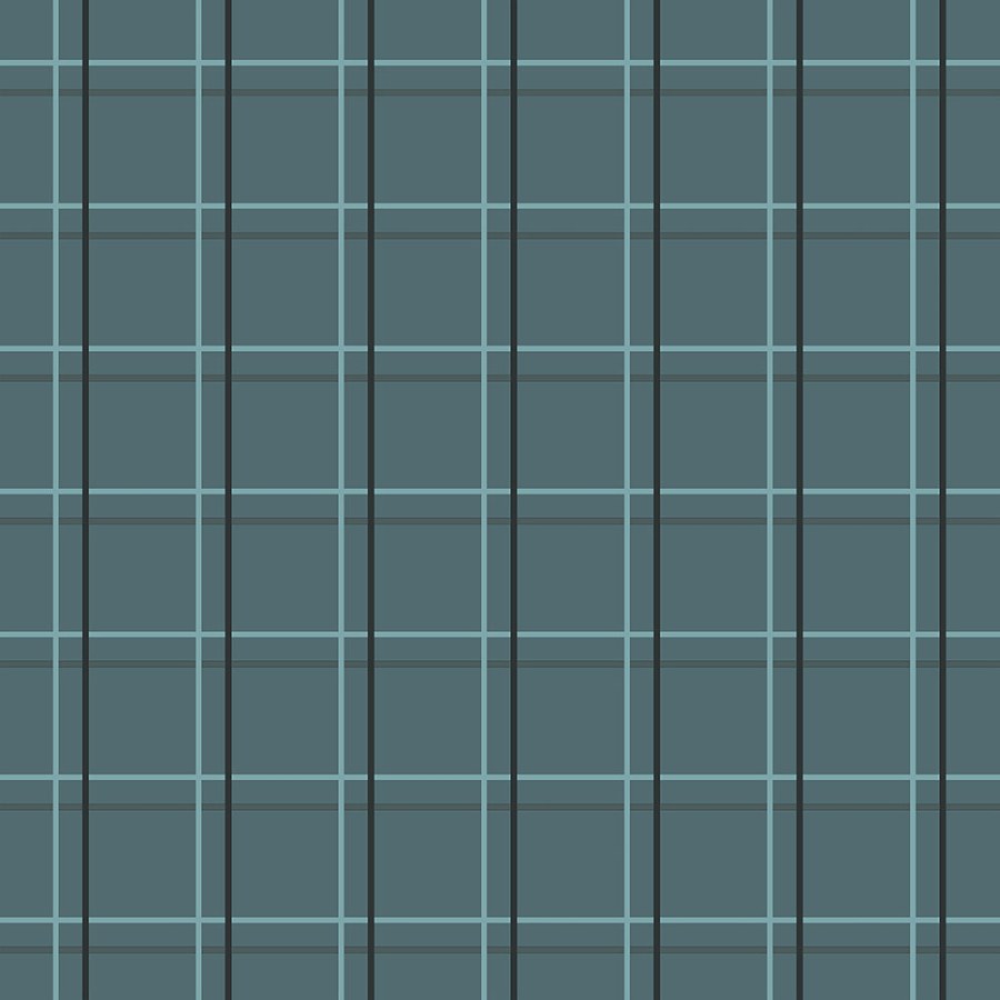 Tyrkysová geometrická vliesová tapeta, tartan 6505-1, Batabasta, ICH Wallcoverings - Vliesové tapety