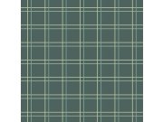 Zelená geometrická vliesová tapeta, tartan 6505-3, Batabasta, ICH Wallcoverings