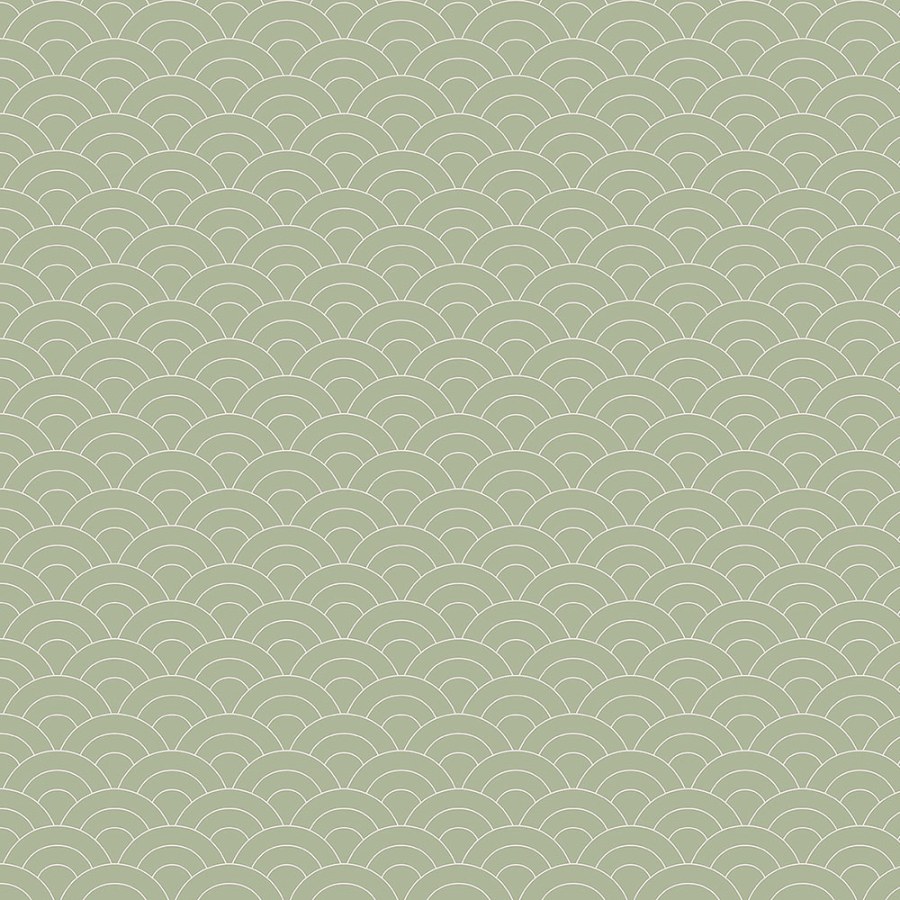 Zelená vliesová tapeta na zeď, obloukový vzor 6506-3, Batabasta, ICH Wallcoverings Zelená vliesová tapeta na zeď, obloukový vzor 6506-3, Batabasta, ICH Wallcoverings