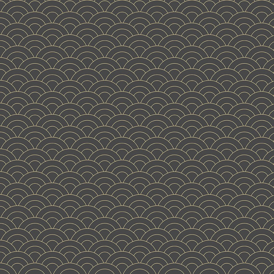 Tapety Yara - Tapety dle materiálu - Vliesové tapety - Černo-zlatá vliesová tapeta na zeď, obloukový vzor 6506-4, Batabasta, ICH Wallcoverings Černo-zlatá vliesová tapeta na zeď, obloukový vzor 6506-4, Batabasta, ICH Wallcoverings - Vliesové tapety