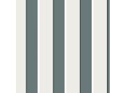 Tmavá tyrkysová vliesová tapeta s pruhy 6508-3, Batabasta, ICH Wallcoverings