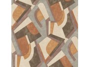 Tapety Yara Tapety dle materiálu Vliesové tapety - Geometrická béžovo-hnědá tapeta MU3405 Muse, Grandeco Geometrická béžovo-hnědá tapeta MU3405 Muse, Grandeco