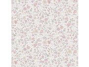 Roztomilá vliesová dětská tapeta na zeď - kytičky, zajíčci - JS3101, Jack´N Rose 2024 , Grandeco