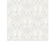 Šedá vliesová dětská tapeta na zeď - ornamenty, květiny, lesní zvířátka JS3311, Jack´N Rose 2024 , Grandeco