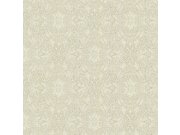 Luxusní béžová tapeta se stříbrným květinovým ornamentem 73006, Ambrosia, Emiliana Parati