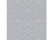 Luxusní šedá tapeta se stříbrným květinovým ornamentem 73014, Ambrosia, Emiliana Parati