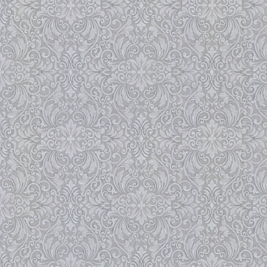 Luxusní šedá tapeta se stříbrným květinovým ornamentem 73014, Ambrosia, Emiliana Parati - Tapety na zeď
