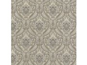 Luxusní béžovohnědá tapeta s šedým a zlatým ornamentem 73039, Ambrosia, Emiliana Parati