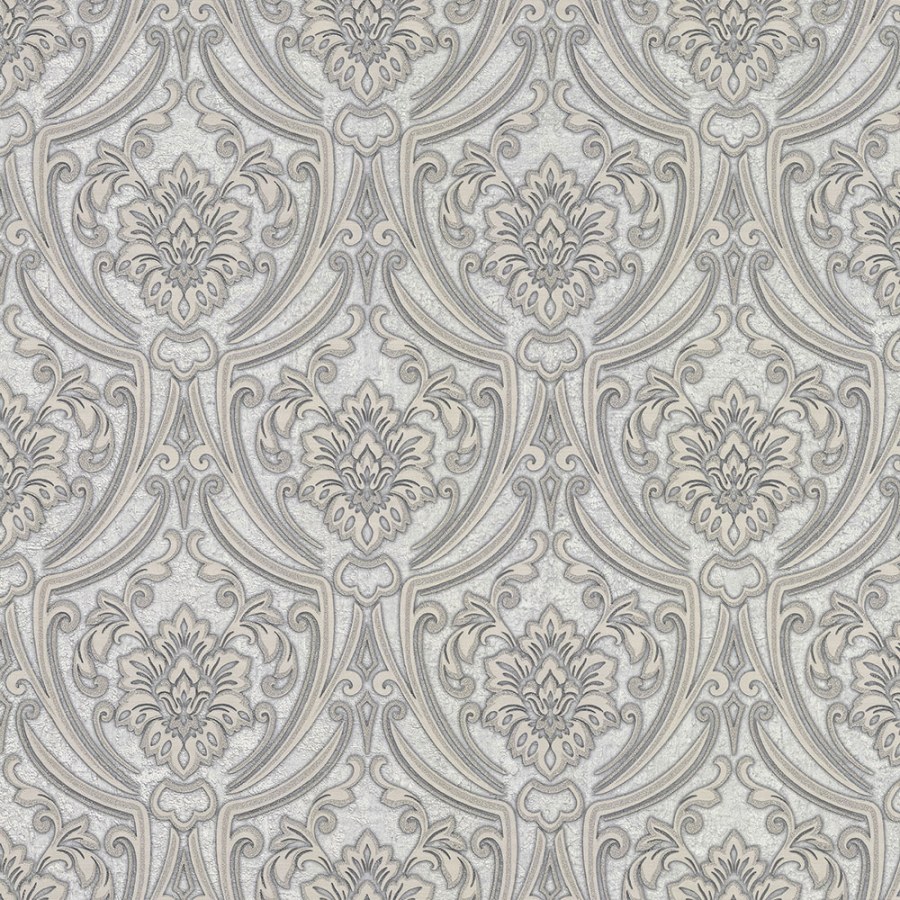 Tapety Yara - Tapety na zeď - Luxusní béžová tapeta se stříbrným a šedým ornamentem 73042, Ambrosia, Emiliana Parati Luxusní béžová tapeta se stříbrným a šedým ornamentem 73042, Ambrosia, Emiliana Parati - Tapety na zeď
