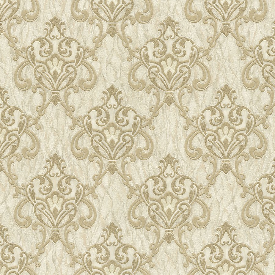 Luxusní ornamentální béžovo-zlatá tapeta na zeď 73060, Ambrosia, Emiliana Parati - Tapety na zeď