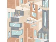 Vliesová grafická tapeta na zeď Město, rostliny M47505, Arty, Ugépa