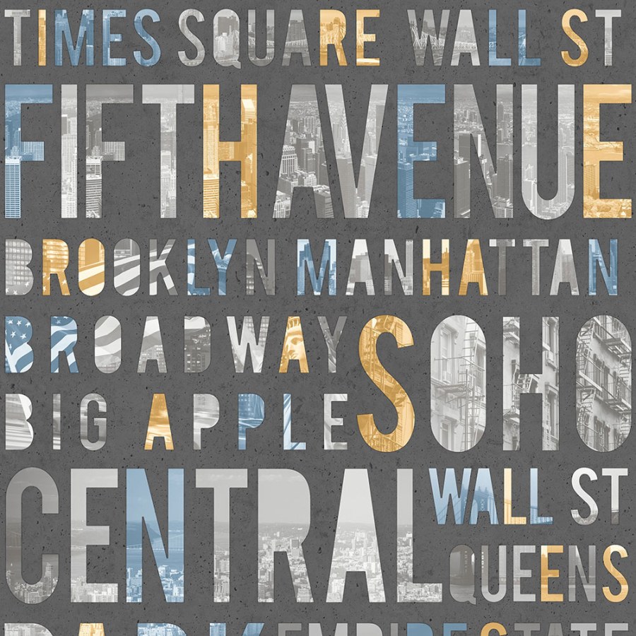 Vliesová omyvatelná omyvatelná tapeta nápisy, M50809, Loft, Ugépa - Vliesové tapety