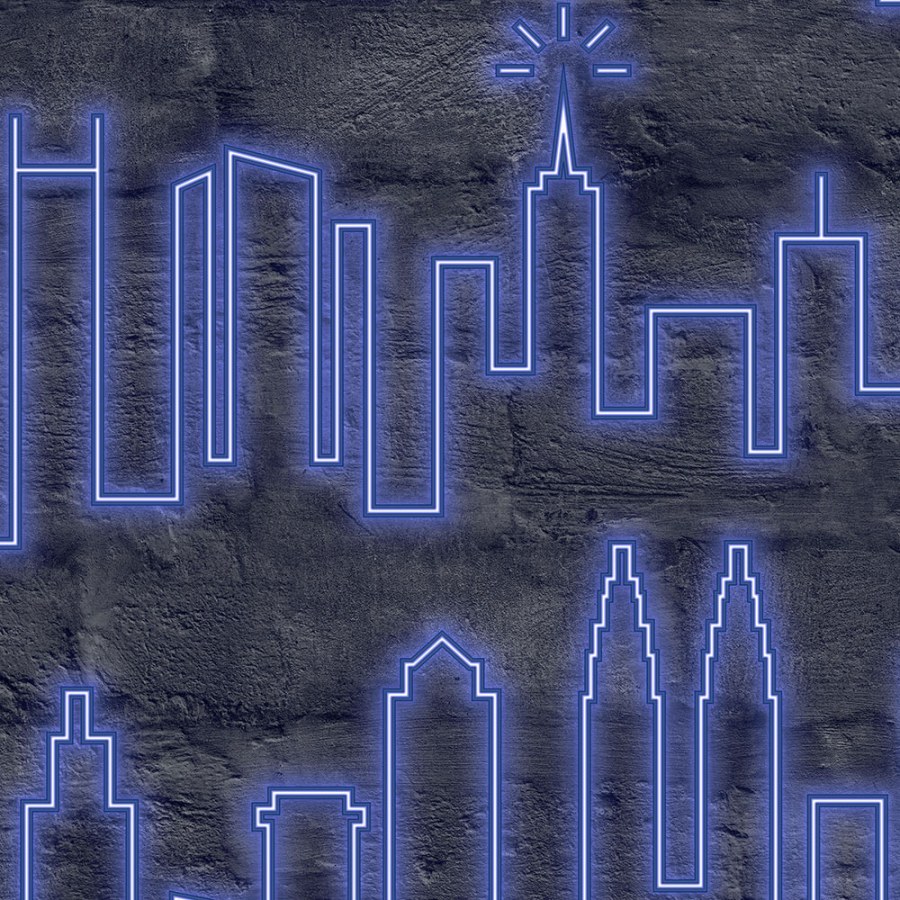 Tapety Yara - Tapety dle materiálu - Vliesové tapety - Vliesová neonová tapeta na zeď - New York - M53101, Loft, Ugépa Vliesová neonová tapeta na zeď - New York - M53101, Loft, Ugépa - Vliesové tapety