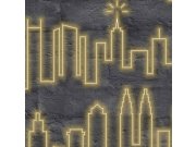 Tapety Yara Tapety dle materiálu Vliesové tapety - Vliesová neonová tapeta na zeď - New York - M53102, Loft, Ugépa Vliesová neonová tapeta na zeď - New York - M53102, Loft, Ugépa