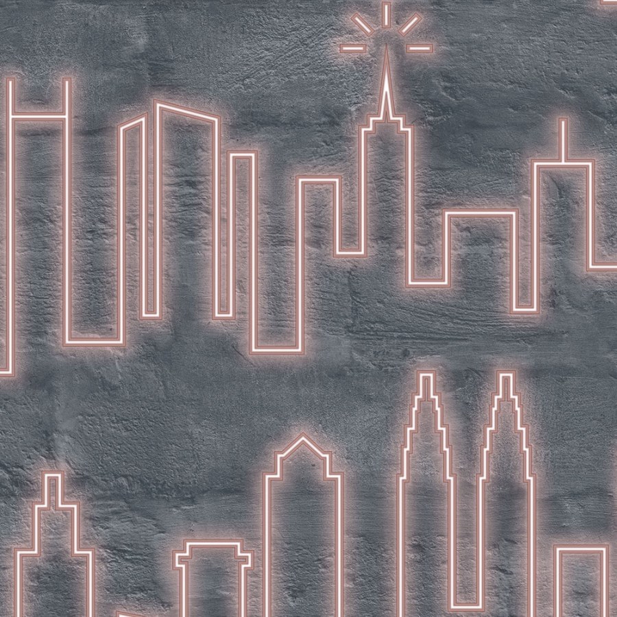 Vliesová neonová tapeta na zeď - New York - M53103, Loft, Ugépa - Vliesové tapety