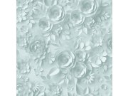 Vliesová květinová zelená tapeta s 3D efektem- M44604, My Kingdom, Ugépa