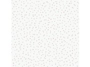 Vliesová dětská bílá tapeta s růžovými flíčky - L99303, My Kingdom, Ugépa