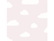 Vliesová dětská růžová tapeta s mráčky - A61803, My Kingdom, Ugépa