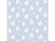 Vliesová modrá tapeta pro nejmenší děti - lesní zvířátka- L91311, My Kingdom, Ugépa