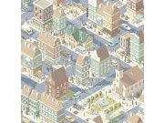 Dětská vliesová tapeta na zeď - Město - L97611, My Kingdom, Ugépa