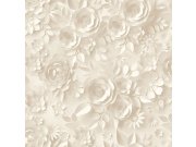 Vliesová květinová béžová tapeta s 3D efektem- M44607, My Kingdom, Ugépa