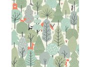 Tapety Yara Ugépa - Vliesová dětská tapeta na zeď - zvířátka v lese - M51604, My Kingdom, Ugépa Vliesová dětská tapeta na zeď - zvířátka v lese - M51604, My Kingdom, Ugépa