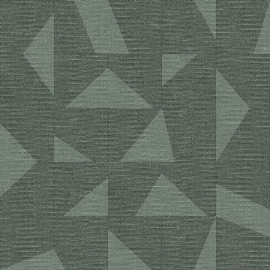 Vliesová zelená geometrická tapeta s látkovou texturou 347755, Natural Fabrics, Origin - Tapety na zeď