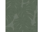 Vliesová zelená tapeta - listy monstery - látková textura 347762, Natural Fabrics, Origin