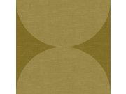 Vliesová okrová geometrická tapeta - polokoule - 357226, Natural Fabrics, Origin