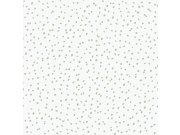 Vliesová dětská bílá tapeta se zelenými flíčky - L99304, My Kingdom, Ugépa